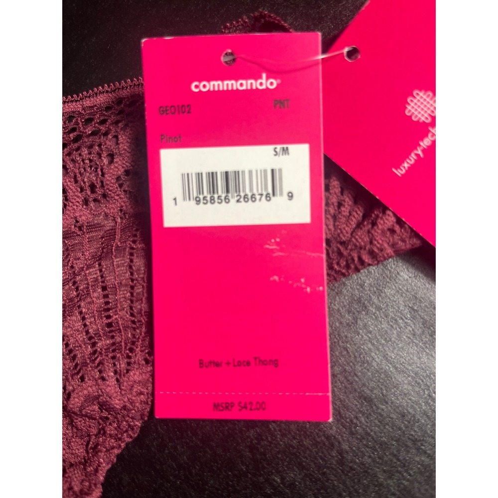 Commando Butter and Lace Burgundy Thong‎ Size XS MSRP $42 - Picture 8 of 9